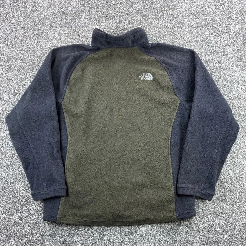 The North Face Jacket Mens XL Green Black Full Zip Fleece Raglan Sleeve